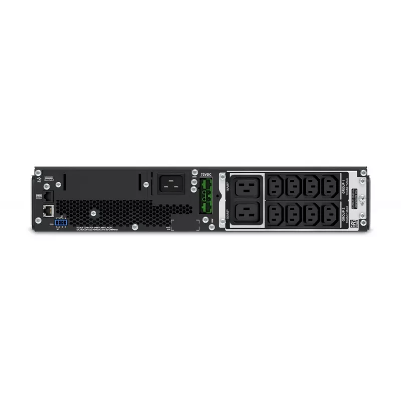 APC Smart-UPS On-Line SRT2200RMXLI - 2200VA, 8x C13 & 2x C19, räkkiasennus