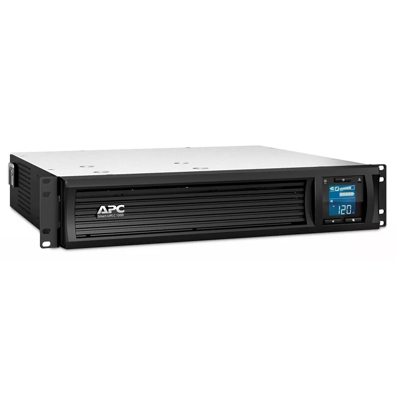 APC Smart-UPS C, Line Interactive, 1000VA, Rackmount 2U, 230V, 4x IEC C13 lähdöt, SmartConnect-portti, USB- ja sarjaviestintä, AVR, graafinen LCD