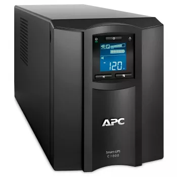 APC Smart-UPS C, Line Interactive, 1000VA, Tower, 230V, 8x IEC C13 pistorasiaa, SmartConnect-portti, USB- ja sarjaviestintä, AVR, graafinen LCD