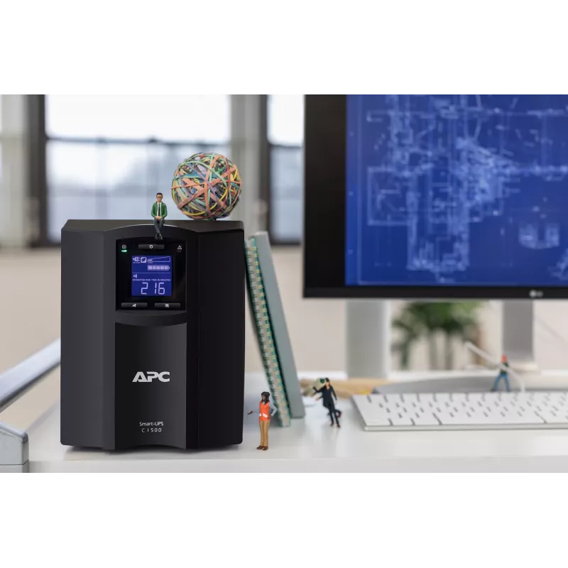 APC Smart-UPS SMC1500IC - 8x C13, USB, SmartConnect, 1500VA, Line-Interactive, 1,5 kVA, 900 W, sini, 170 V, 300 V