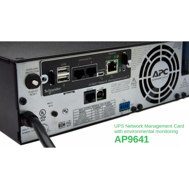 APC AP9641 Smart-UPS verkonhallintakortti (gen3) ympäristön seurannalla