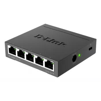 D-Link DGS-105 hallitsematon L2 Gigabit Ethernet (10/100/1000) musta