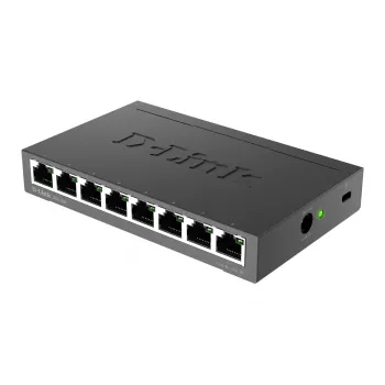 D-Link DGS-108 hallitsematon L2 Gigabit Ethernet (10/100/1000) musta