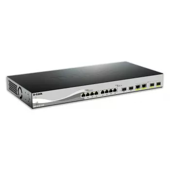 D-Link DXS-1210-12TC/E verkkokytkin hallittava L2 10G Ethernet (100/1000/10000) 1U musta, hopea