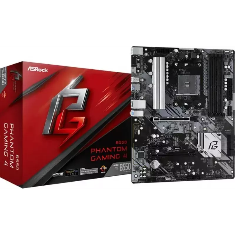 ASRock B550 Phantom Gaming 4 AMD B550 kanta AM4 ATX