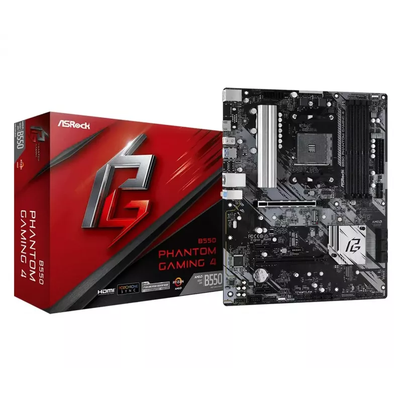 ASRock B550 Phantom Gaming 4 AMD B550 kanta AM4 ATX