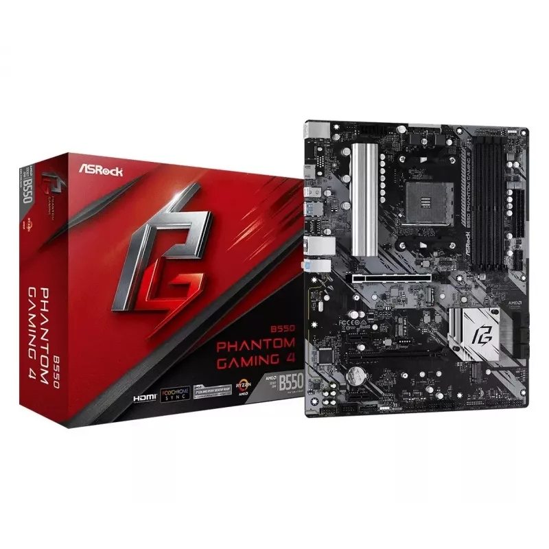 ASRock B550 Phantom Gaming 4 AMD B550 kanta AM4 ATX