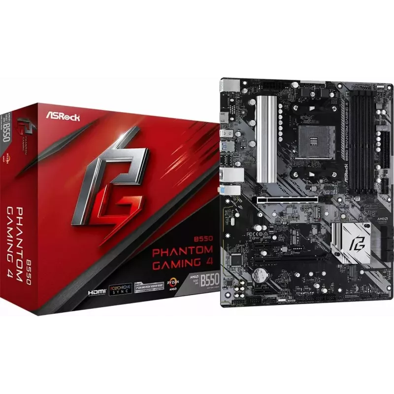 ASRock B550 Phantom Gaming 4 AMD B550 kanta AM4 ATX