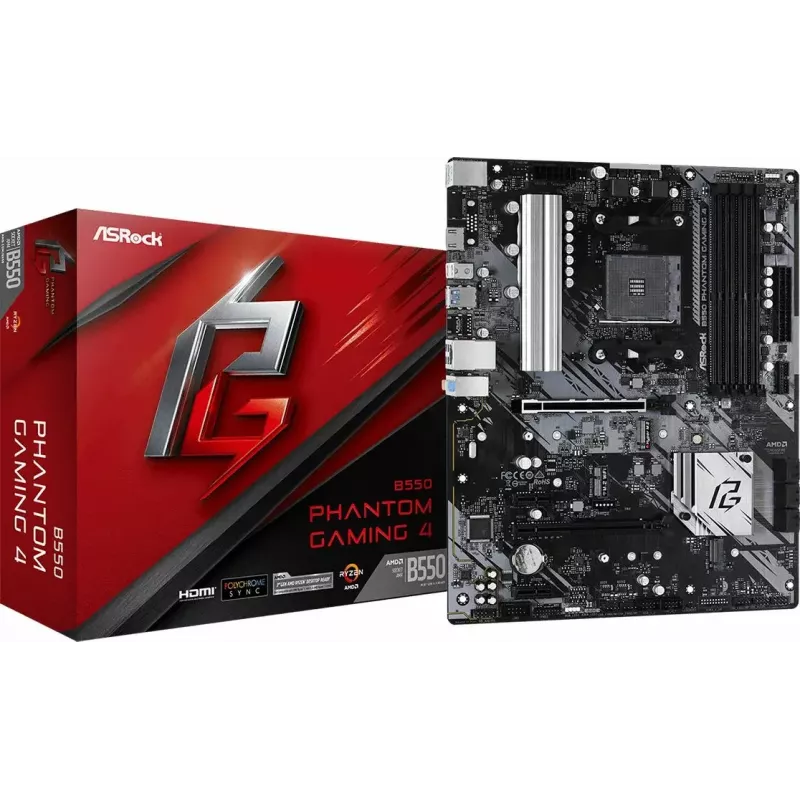 ASRock B550 Phantom Gaming 4 AMD B550 kanta AM4 ATX