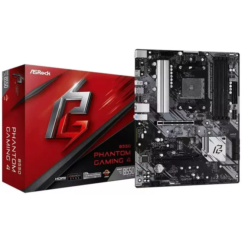 ASRock B550 Phantom Gaming 4 AMD B550 kanta AM4 ATX