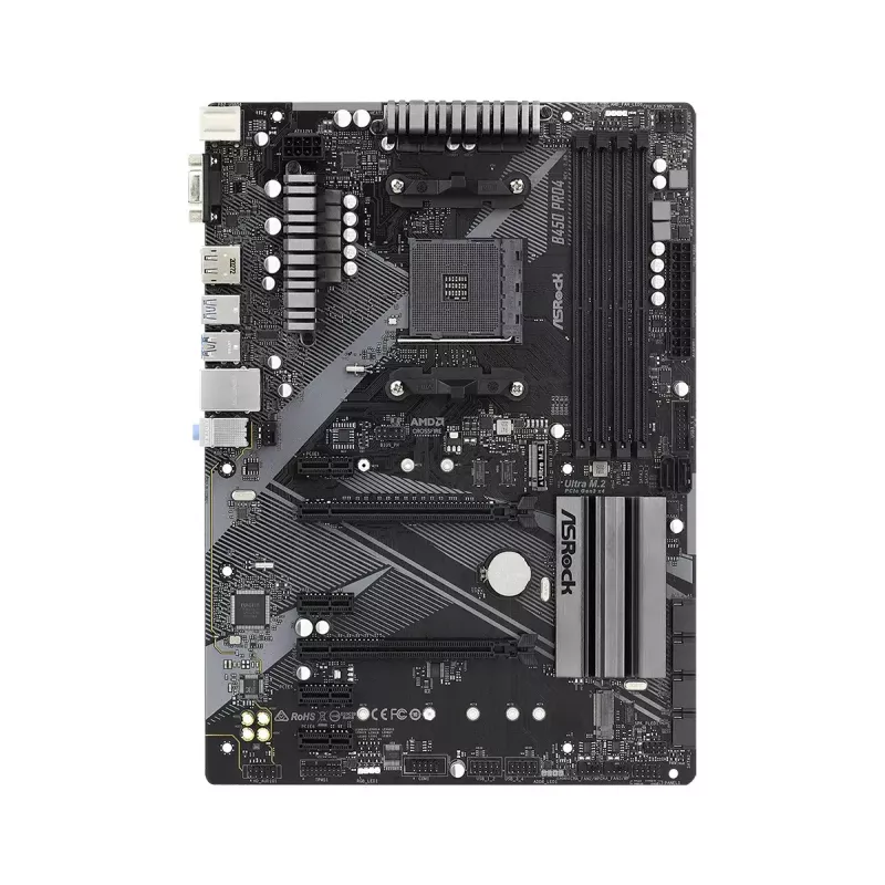 Emolevy ASRock B450 PRO4 R2.0 AMD B450 kanta AM4 ATX