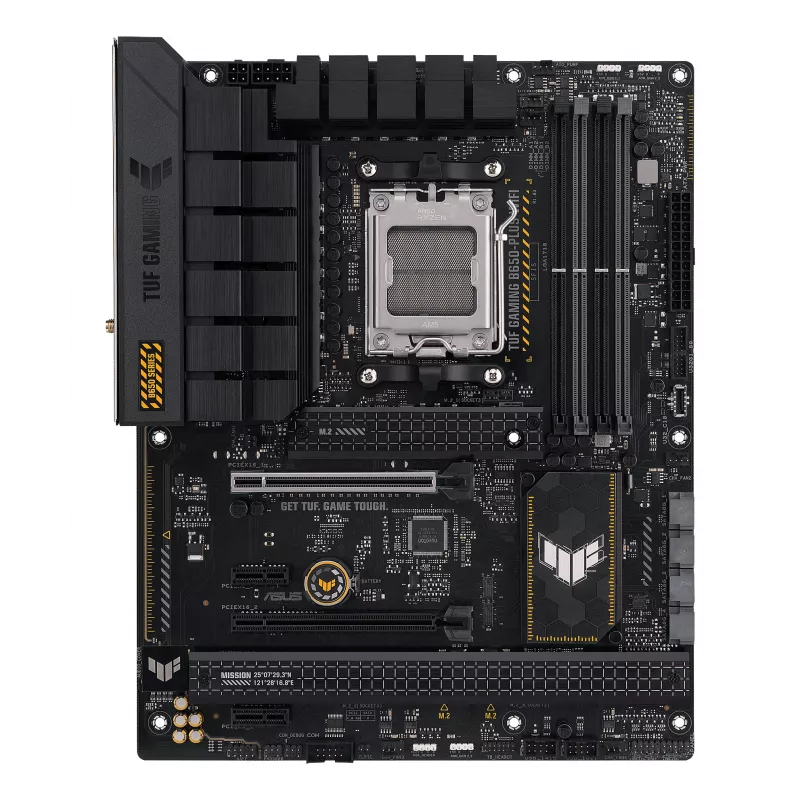 Emolevy ASUS TUF GAMING B650-PLUS WIFI — AMD B650, kanta AM5, ATX, DDR5, 4 DIMM, Wi-Fi 6, 2.5Gb LAN, 3x M.2