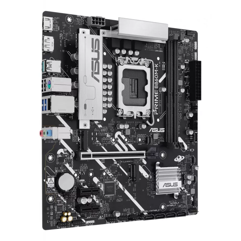 Emolevy ASUS PRIME B860M-K — Intel B860, LGA 1851, micro ATX, DDR5, 2x M.2, 2 DIMM, 2.5Gb LAN