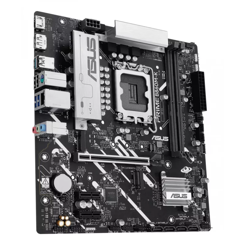 Emolevy ASUS PRIME B860M-K — Intel B860, LGA 1851, micro ATX, DDR5, 2x M.2, 2 DIMM, 2.5Gb LAN