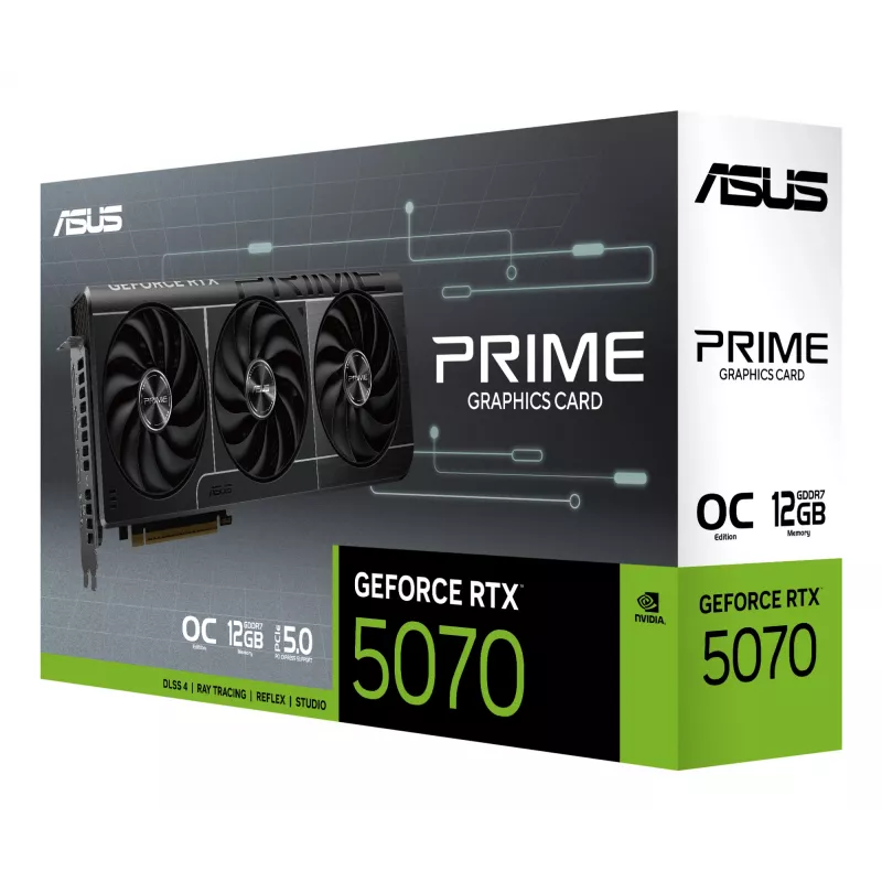 ASUS näytönohjain NVIDIA GeForce PRIME OC RTX5070 12GB GDDR7