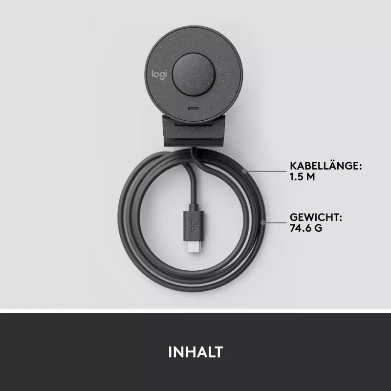 LOGITECH Brio 300 Full HD -web-kamera - grafiitti
