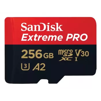 WESTERN DIGITAL Extreme PRO Micro SDXC 256 GB + SD-sovitin 200 MB/s 140 MB/s A2 C10 V30 UHS-I U3