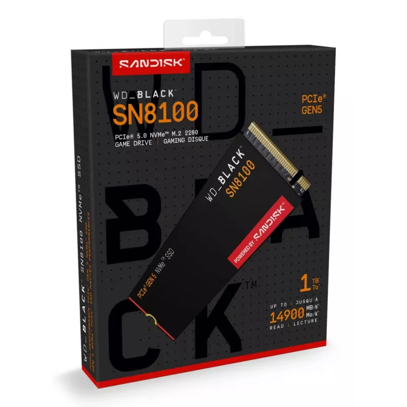 SSD-asema Western Digital 1 TB M.2 PCI Express 5.0 musta SN8100