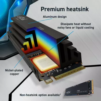 SSD - Crucial T700 - 4 TB - PCIe Gen5 x4 - M.2 2280