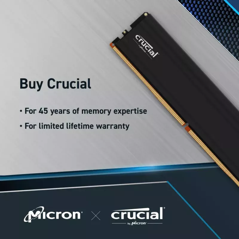 Crucial Pro CP32G56C46U5 muistimoduuli 32 GB 1 x 32 GB DDR5 288-pin DIMM