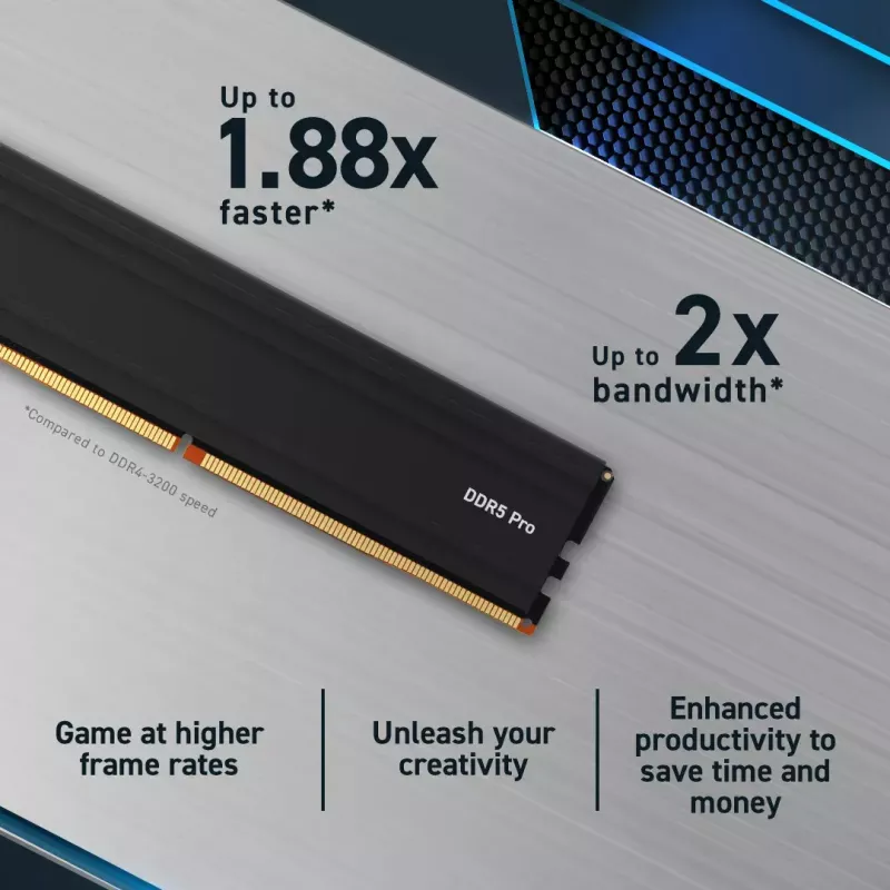 Crucial Pro CP32G56C46U5 muistimoduuli 32 GB 1 x 32 GB DDR5 288-pin DIMM