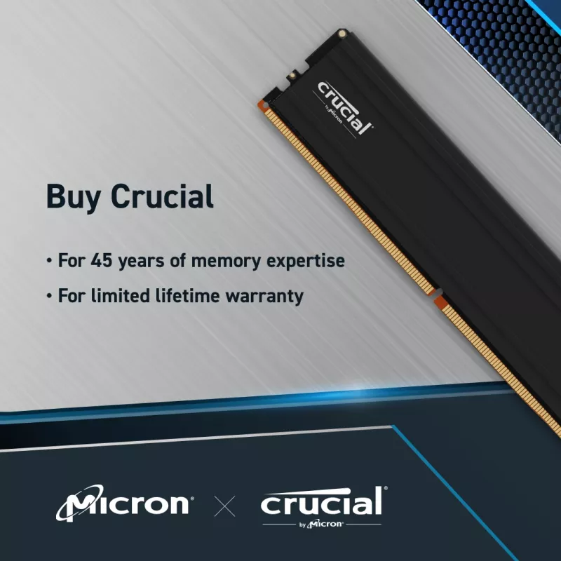 Crucial Pro 96GB sarja (2x48GB) DDR5-5600 UDIMM