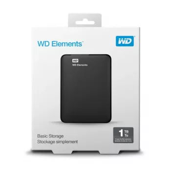 Ulkoinen kiintolevy Western Digital 1TB 2,5 tuuman USB 3.2 Gen 1 WDBUZG0010BBK-WESN