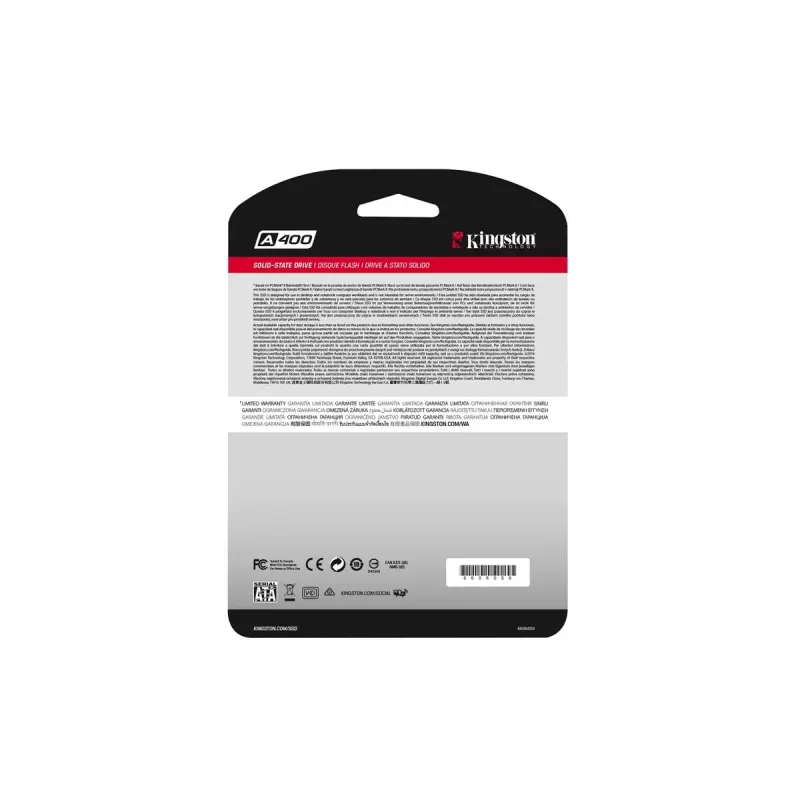Kingston 240GB A400 SATA 3 2,5 tuuman sisäinen SSD SA400S37/240G