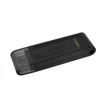 Kingston Technology DataTraveler 128GB USB-C 3.2 Gen 1 70, 128 GB, USB Type-C, 3.2 Gen 1 (3.1 Gen 1), suojus, 7 g, musta