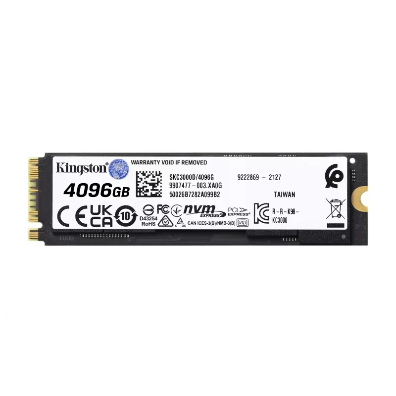 SSD-kiintolevy Kingston Technology 4096G M.2 2280 NVMe KC3000