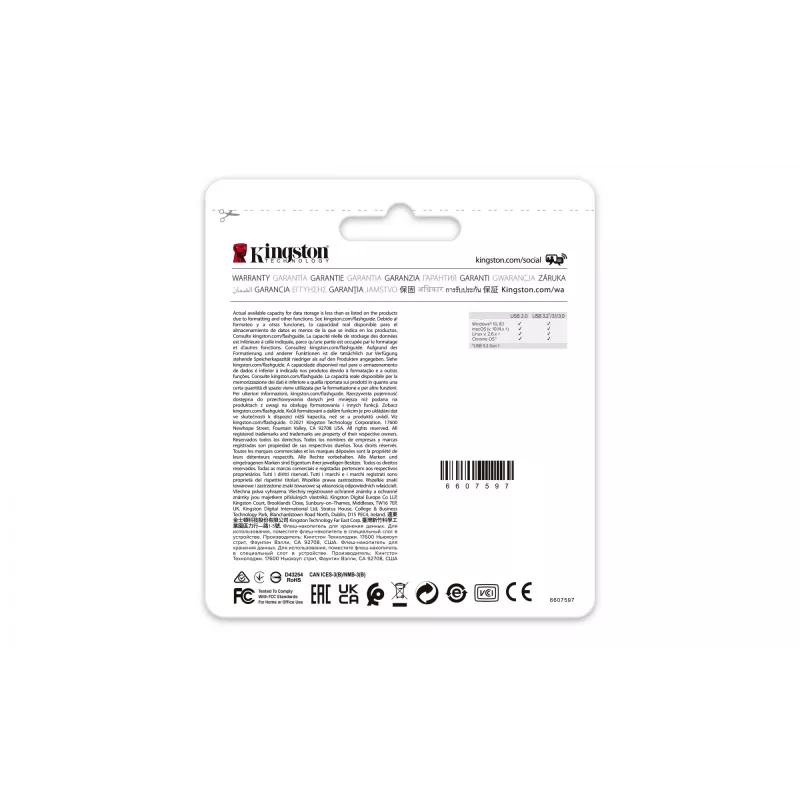 Kingston Technology DataTraveler 64GB USB3.2 Gen 1 Exodia M (musta + sininen)