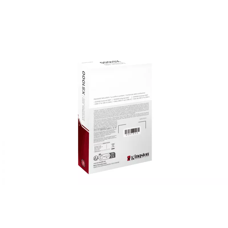 Kingston Technology 2TB XS1000 ulkoinen kannettava SSD USB 3.2 Gen 2