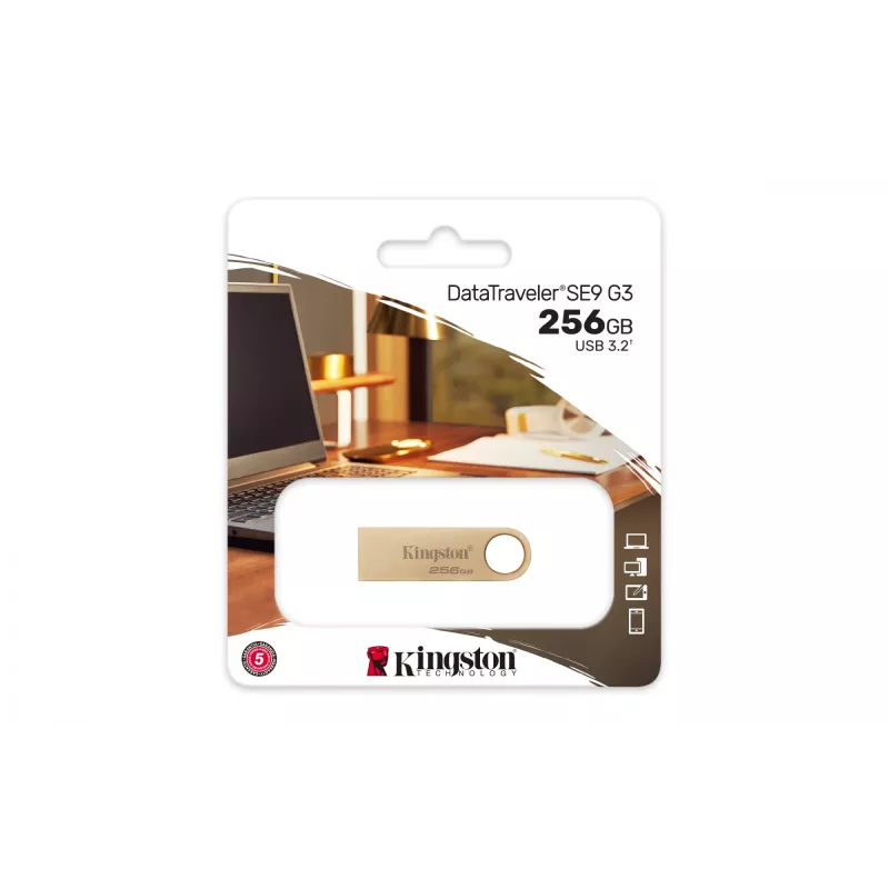 Kingston Technology DataTraveler 256 GB 220 MB/s metalli-USB 3.2 Gen 1 SE9 G3
