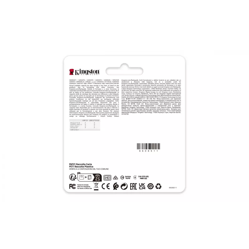 Kingston Technology DataTraveler 256 GB 220 MB/s metalli-USB 3.2 Gen 1 SE9 G3
