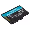 Kingston Technology 64GB microSDXC Canvas Go Plus Gen4 200MB/s A2 U3 V30 -kortti + adapteri