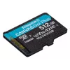 Kingston Technology 512GB microSDXC Canvas Go Plus Gen4 200MB/s A2 U3 V30 -kortti + adapteri
