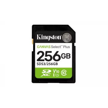 SDXC-muistikortti KINGSTON Canvas Select Plus Gen3 256GB SD UHS-I 150MB/s C10 U1 V10