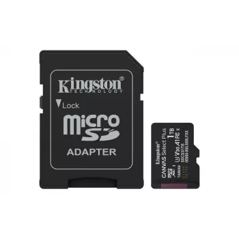 Kingston Technology 1TB microSDXC Canvas Select Plus Gen3 150MB/s A1 -kortti + adapteri