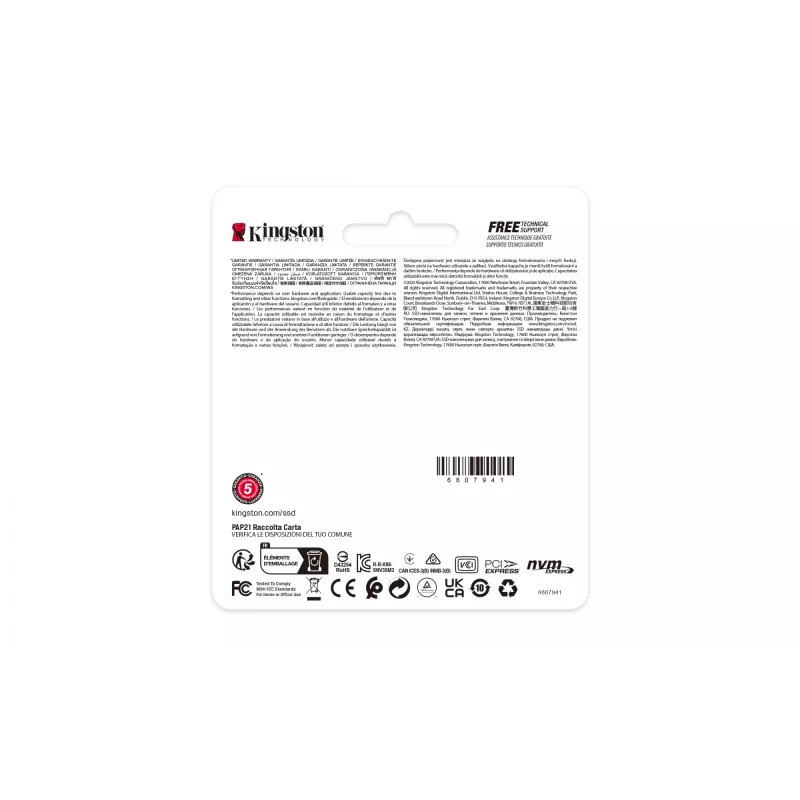 SSD-kiintolevy Kingston Technology 2000G M.2 2230 NVMe SNV3SM3/2T0