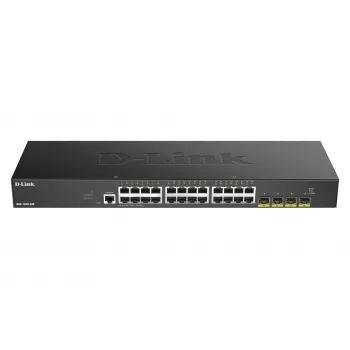 D-Link 24-porttinen Gigabit Smart Managed -kytkin 4x 10G SFP+, Managed, L3, Gigabit Ethernet (10/100/1000), täysiduplex, rack-asennus