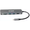D-Link 6-in-1 USB-C -keskitin HDMI/kortinlukija/Power Delivery