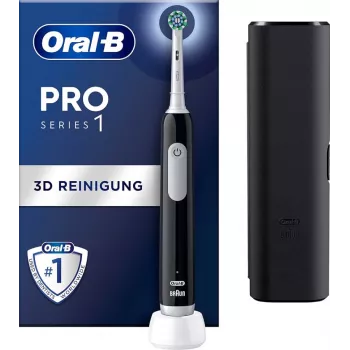 Oral-B Pro 1 Cross Action pyörivä-oskilloiva hammasharja aikuisille, musta