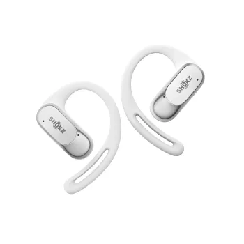 SHOKZ OpenFit Air, valkoinen, headset, langaton, korvakoukku, puhelut / musiikki / urheilu / arki, Bluetooth, valkoinen