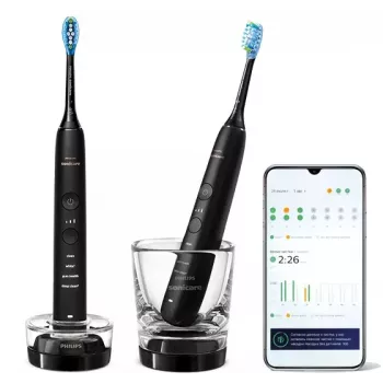 Philips DiamondClean 9000 HX9914/54, 2 käsiosaa, 5 tilaa, musta, Bluetooth, 1 laturi