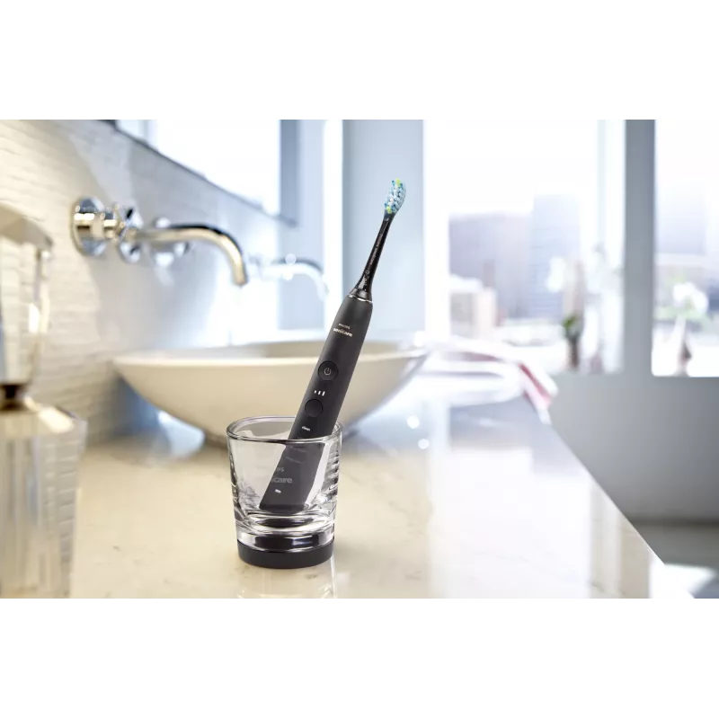 Philips Sonicare DiamondClean 9000 HX9914/54 äänisähköhammasharjasetti, 2 kahvaa, 2 harjaspäätä, 4 tilaa, musta