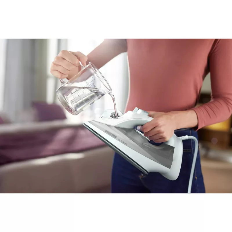 Philips 5000 sarja DST5010/10 silitysrauta höyrysilitysrauta SteamGlide Plus silityspohja 2400 W harmaa, valkoinen