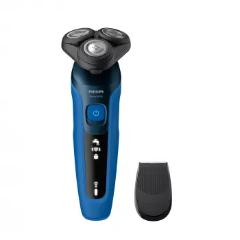 Sähköparranajokone Philips Series 5000 S5466/17 — pyörivä 3-teräjärjestelmä, Li-Ion-akku, 50 min käyttöaika, pestävä, märkä- ja kuivaparranajo