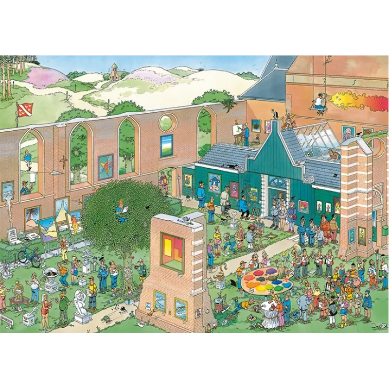 Jan van Haasteren Der Kunstmarkt 1000 palaa, 1000 kpl, sarjakuvat, 12 vuotta