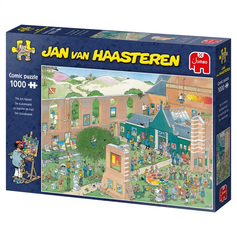 Jan van Haasteren Der Kunstmarkt 1000 palaa, 1000 kpl, sarjakuvat, 12 vuotta