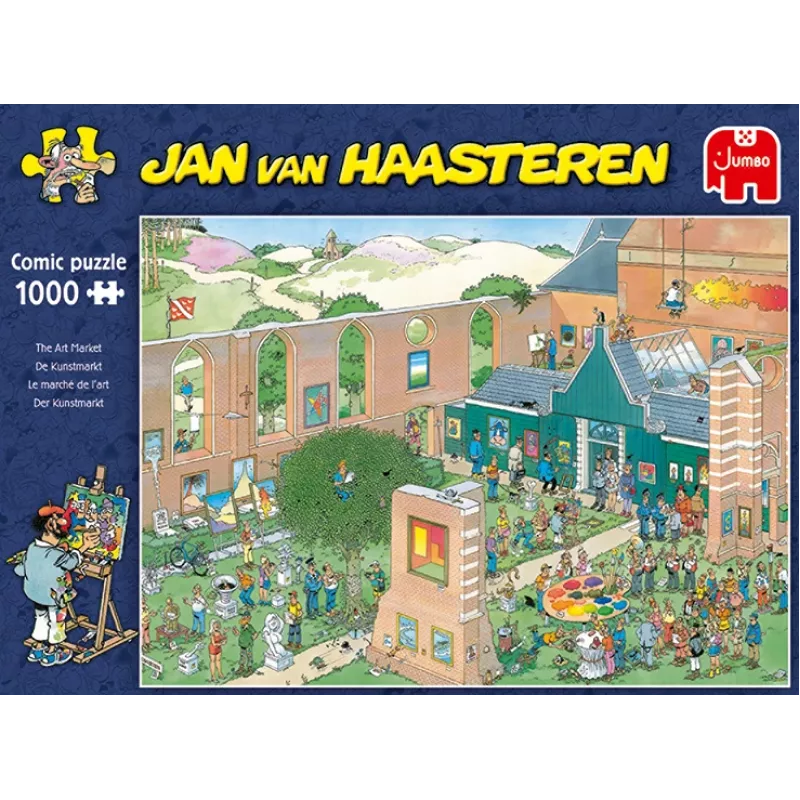 Jan van Haasteren Der Kunstmarkt 1000 palaa, 1000 kpl, sarjakuvat, 12 vuotta